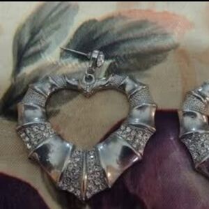 Elegant Silver Heart Earrings